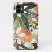 Waterverf Tropisch Oranje en bloemen Case-Mate iPhone Case (Achterkant)