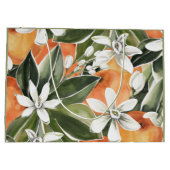 Waterverf Tropisch Oranje en bloemen Groot Cadeauzakje (Achterkant)