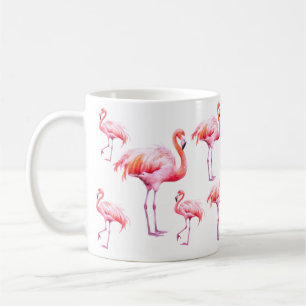 Waterverf Tropisch Roze Flamingo Party Koffiemok