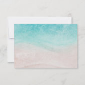 Waterverf Tropisch strand bruiloft Bedankkaart (Achterkant)