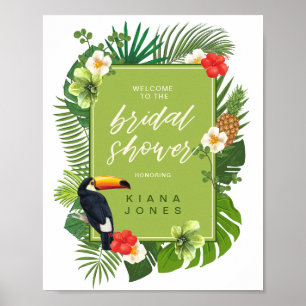 Waterverf Tropisch Vrijgezellenfeest Groene ID577 Poster