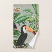 Waterverf Tropisch Woud & Toucan Vogels Bad Handdoek (Handdoek)