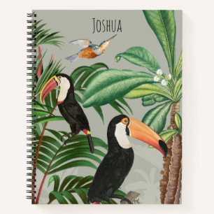 Waterverf Tropisch Woud & Toucan Vogels Notitieboek
