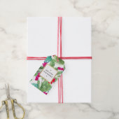 Waterverf Tropische afdrukken in grafische kaart Cadeaulabel (Met Touw)