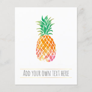 waterverf tropische anananas flyer