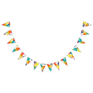 Waterverf Tropische bladeren bruiloft monogram Vlaggetjes