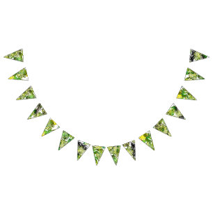 Waterverf Tropische bladeren bruiloft monogram Vlaggetjes