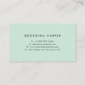 Waterverf Tropische bladeren met Abstracte vormen Visitekaartje (Achterkant)