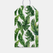 Waterverf Tropische bladeren met groot Label met b Cadeaulabel (Achterkant)