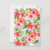 Waterverf Tropische bloemen en Grieks huwelijk Kaart (Achterkant)