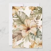 Waterverf Tropische bloemen en Grieks huwelijk Kaart (Achterkant)