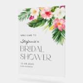 Waterverf Tropische Bloemen Zomer Bruidsmeisjesfee Acryl Bord (Hoek)