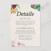 Waterverf Tropische bruiloft Informatiekaartje (Voorkant)