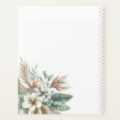 Waterverf Tropische Elegantie-Bruiloft-Planner Planner (Achterkant)