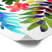 Waterverf Tropische flamingos Poster (Hoek)