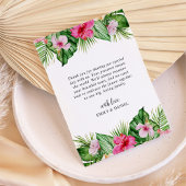 Waterverf Tropische Floral Wedding Bedankkaart