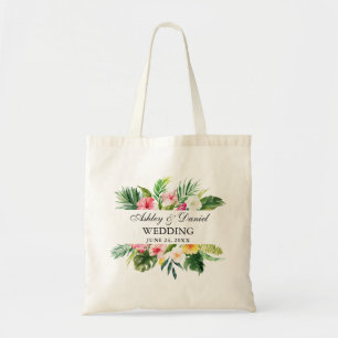 Waterverf Tropische Floral Wedding Tote Bag