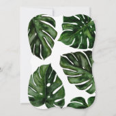 Waterverf Tropische Monstera Green | VRIJGEZELLENF Kaart (Achterkant)