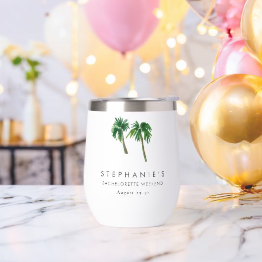 Waterverf Tropische palmbomen Bachelorette (Vrijgezellenfeest)