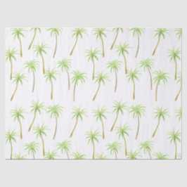 Waterverf Tropische palmbomen Tissuepapier