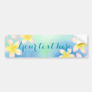Waterverf Tropische Plumeria Custom Bumpersticker