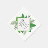 Waterverf Tropische rillingen doorverbinden Servet (Hoek)