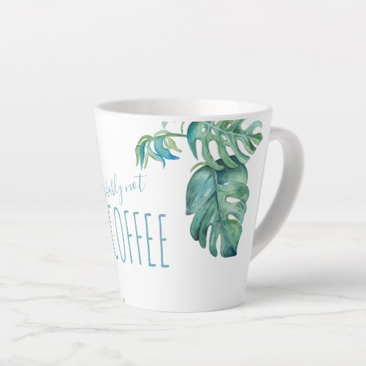 Waterverf Tropische roze flamingkoffie Latte Mok (Rechterhoek)