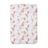 Waterverf Tropische roze flamingo Badmat (Voorkant Verticaal)