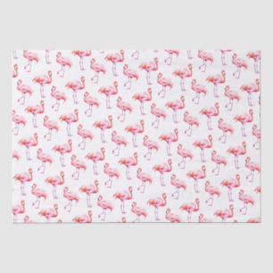 Waterverf Tropische roze flamingo Tissuepapier