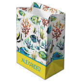 Waterverf Tropische vis op maat Medium Cadeauzakje (Achterkant Gekanteld)