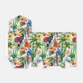 Waterverf tropische vogels en bladpatroon bedankdoosjes (Uitgevouwen)