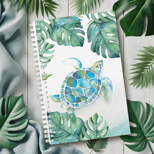 Waterverf Tropische Zee Turtle Planner