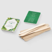 Waterverf Tropische zomervakantieweddenschap Handwaaier (Niet-gemonteerd)