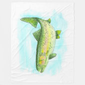 Waterverf Trout Fleece Blanket (Voorkant)