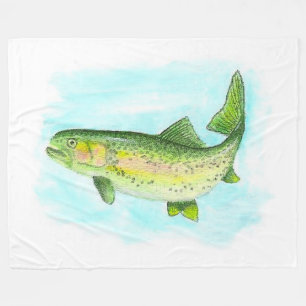 Waterverf Trout Fleece Blanket