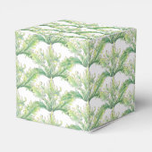 Waterverf trouwklokken zilveren groene gunstbox bedankdoosjes (Achterkant)