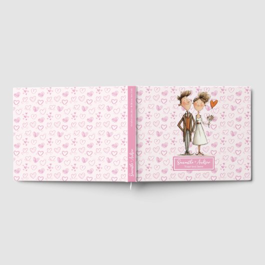 Waterverf Trouwpaar Grappig Gastboek Gastenboek (Volledig)