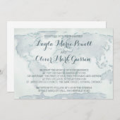 Waterverf trouwuitnodiging kaart (Voorkant / Achterkant)