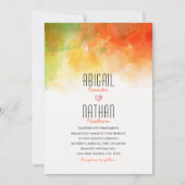 Waterverf trouwuitnodigingen unieke moderne kunst kaart (Voorkant)
