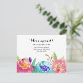 Waterverf tuin aankondigingskaart (Staand voorkant)