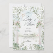 Waterverf tuin baby shower kaart (Voorkant)