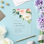 Waterverf Tuin Bloemen Lente Bruiloft Acryl Uitnodigingen (Insitu (Huwelijk))