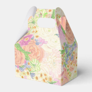 Waterverf Tuin Feest Bloemen Bruiloft Crest Bedankdoosjes