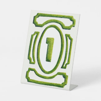 Waterverf Tuin Hedge Tabel 1 Reclamebord Met Voetstuk