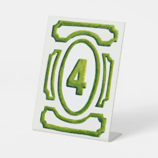 Waterverf Tuin Hedge Tabel 4 Reclamebord Met Voetstuk