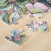 Waterverf Tuin: Roos Tulp Elegance. Legpuzzel (Zijkant)