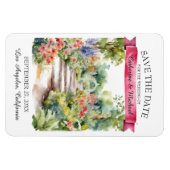 Waterverf Tuin Wilde Bloemen Lente Bewaar De Datum Magneet (Horizontaal)