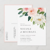 Waterverf  Tuinbloemen QR Code Huwelijk
