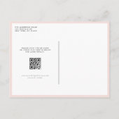 Waterverf  Tuinbloemen QR Code Huwelijk Uitnodiging Briefkaart (Achterkant)