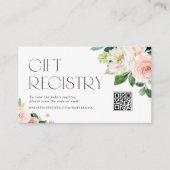 Waterverf  Tuinbloemen QR Code Registry Informatiekaartje (Voorkant)